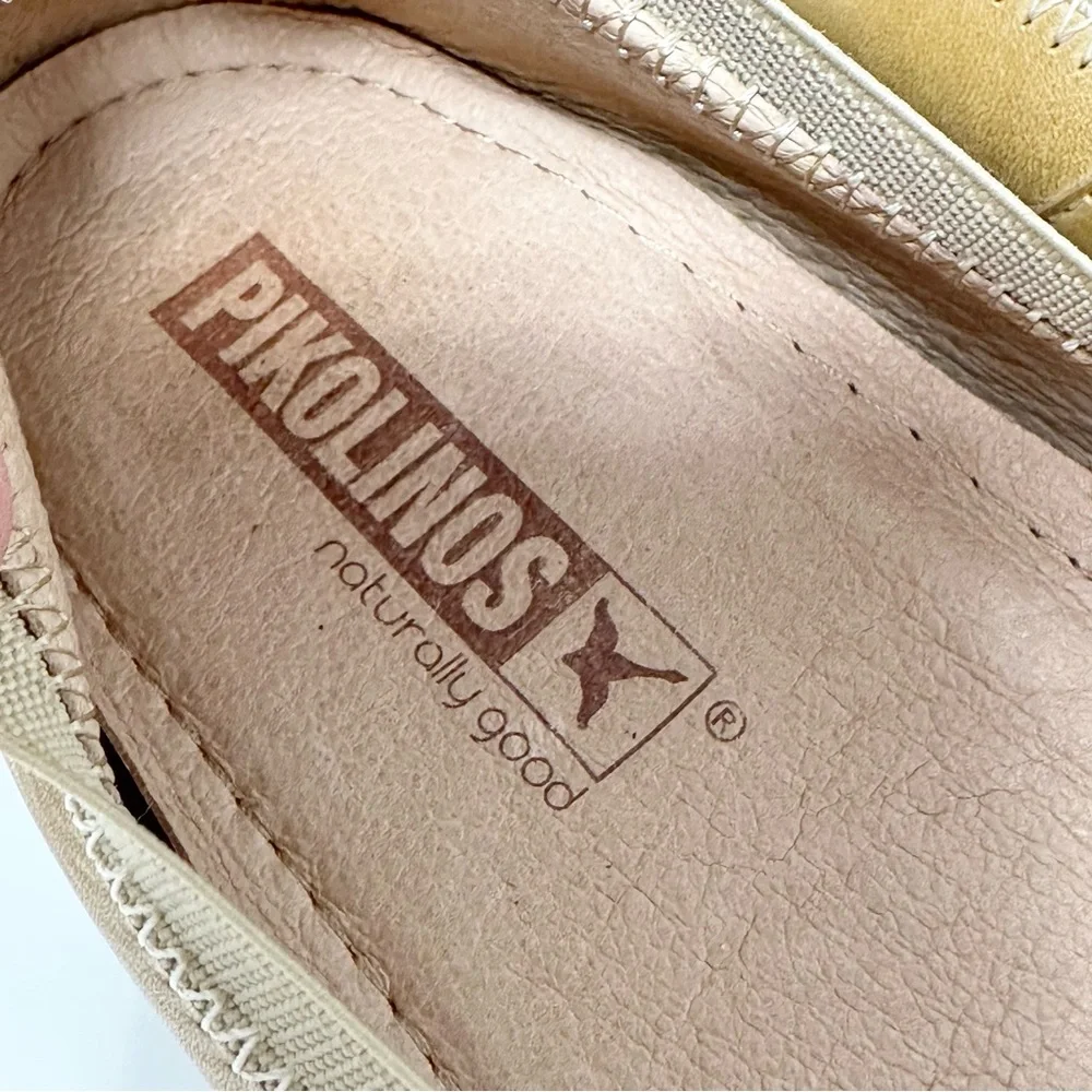 Pikolinos Brown Leather Wedge Shoes Woman Size 37 Size 6.5 - 7